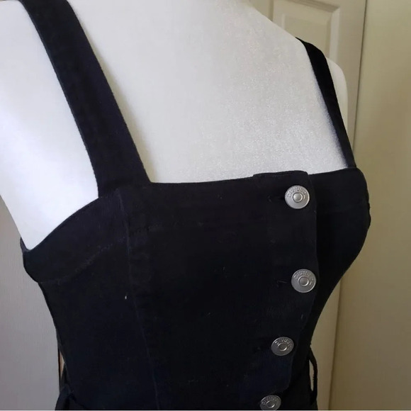 Divided H&M black denim dress size 4 - Picture 4 of 10